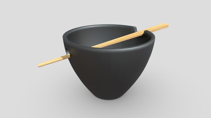 Asian noodle bowl 3D Model