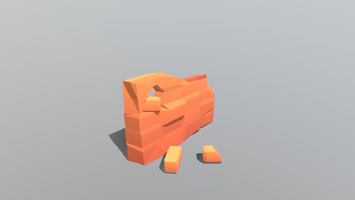 Low-poly Ruins 3D Model