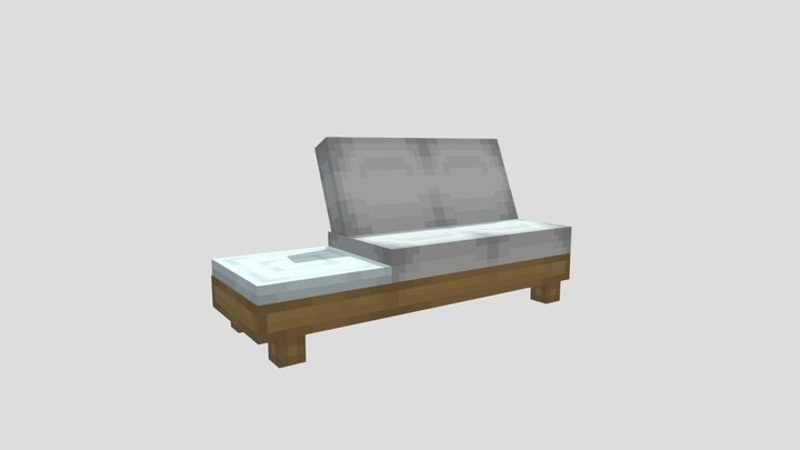 50s Sofa - BlockBench 3D Model