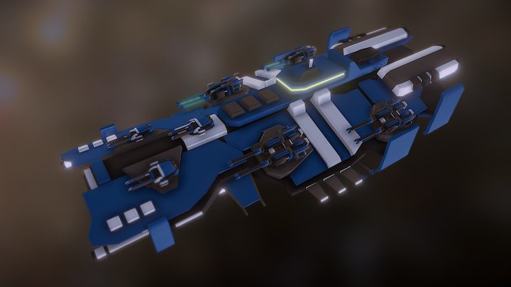 Imperial Forerunner Battleship 3D Model