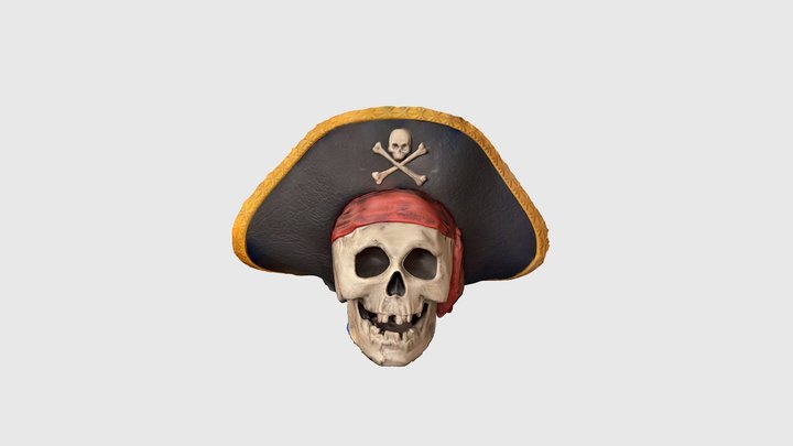 Pirate Skull Piggy Bank 3D Model