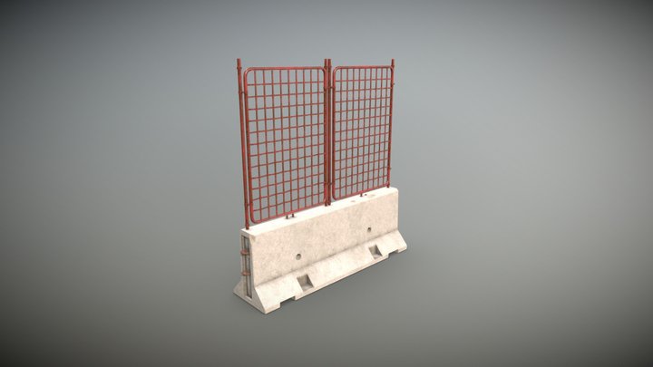 Barrier with frame 3D Model