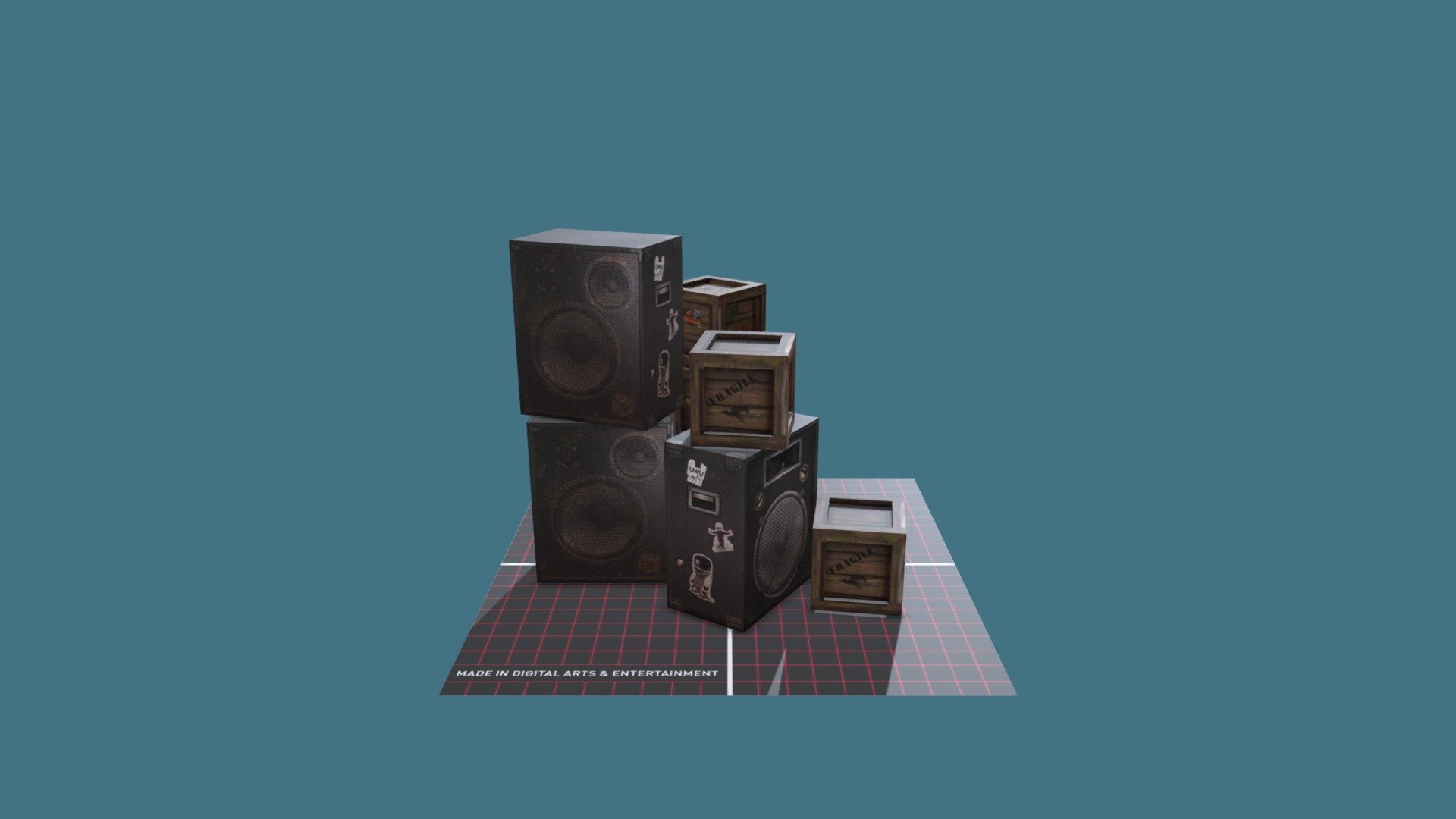 SpeakerBox_texture 3D model by SebastiaanPutman [0152667] Sketchfab