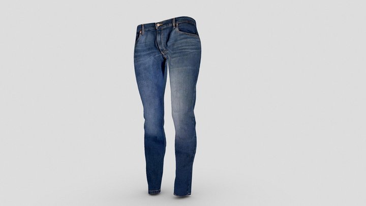 Low Rise Skinny Jeans 3D Model
