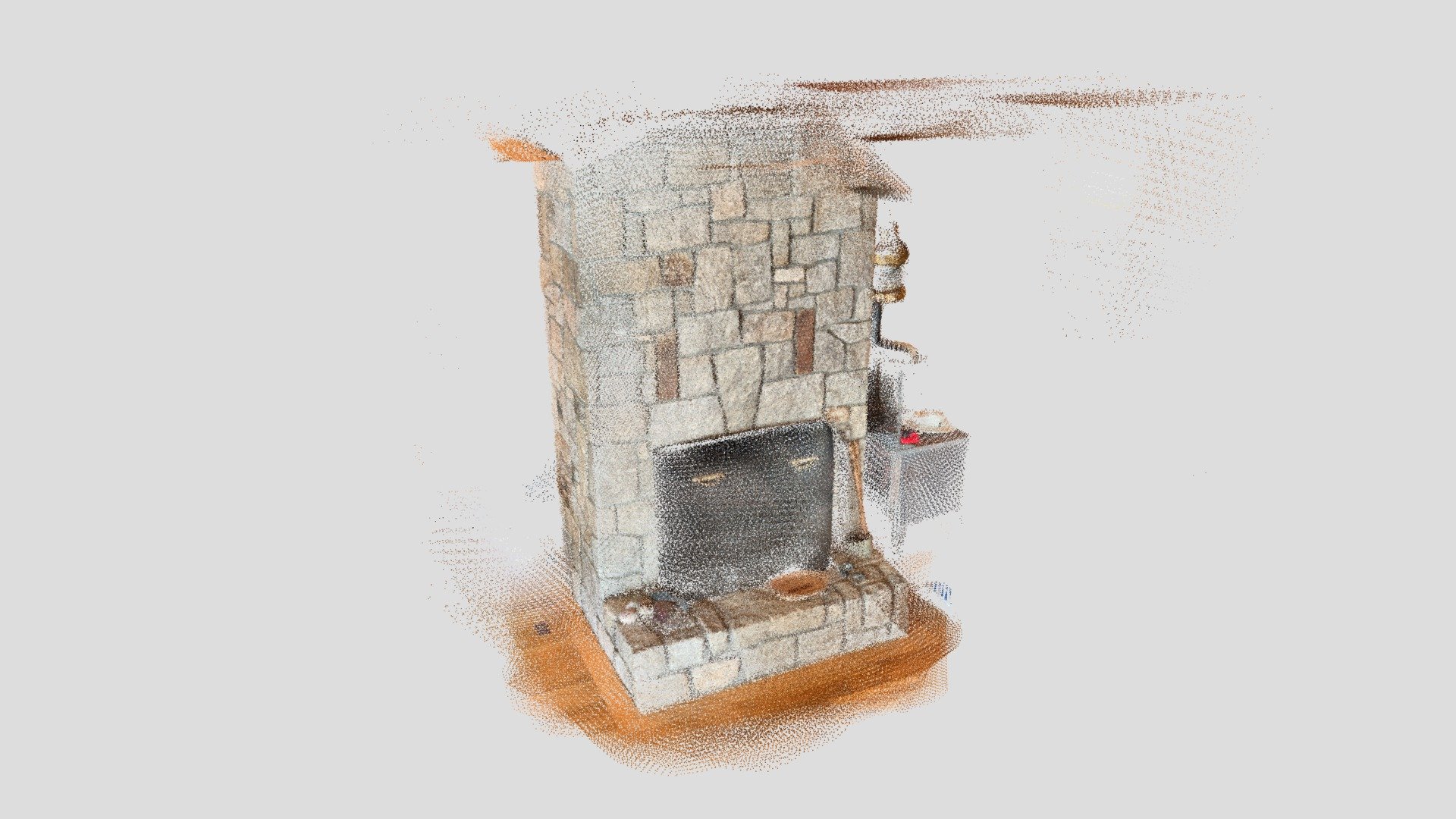 Stone Fireplace - SiteScape Point Cloud Scan