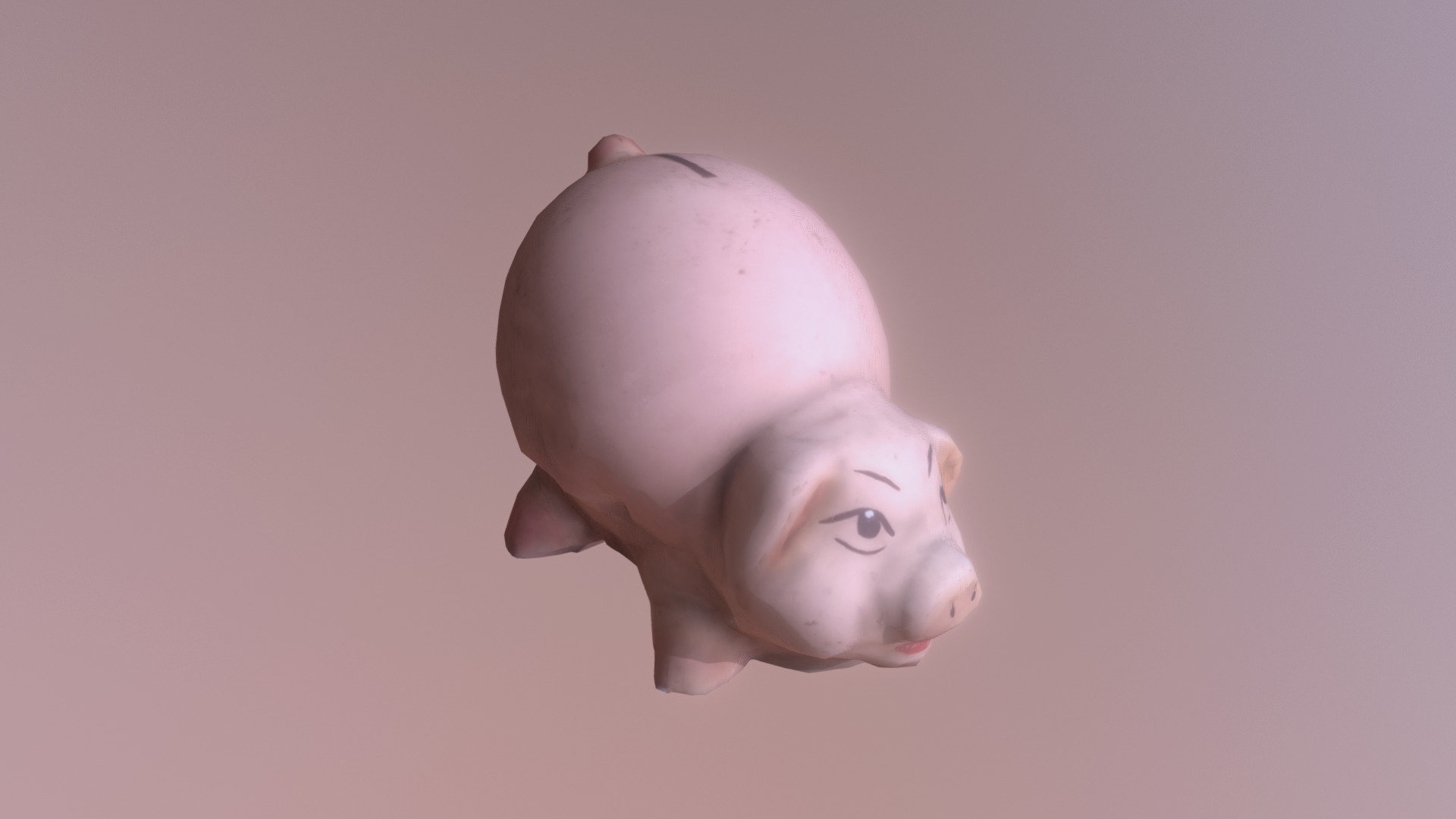 photogrammetry piggybank low poly