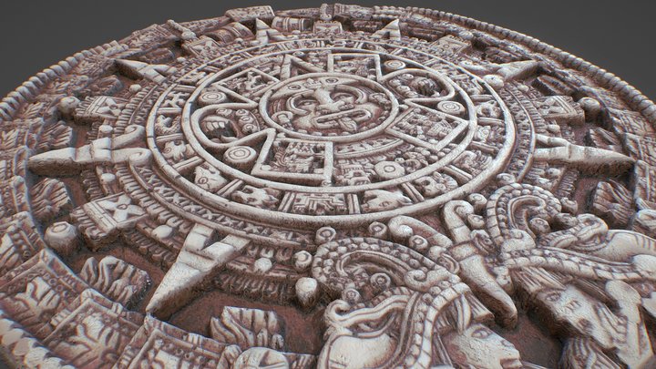 Aztec Calendar 3D Model