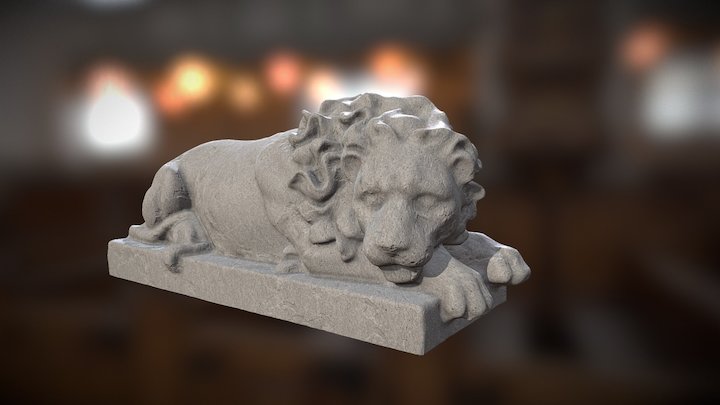 Stone Lion 3D Model