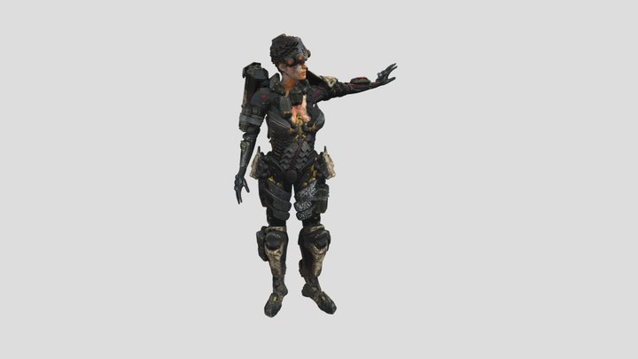 Armored_female_future_soldier_ritika 3D Model