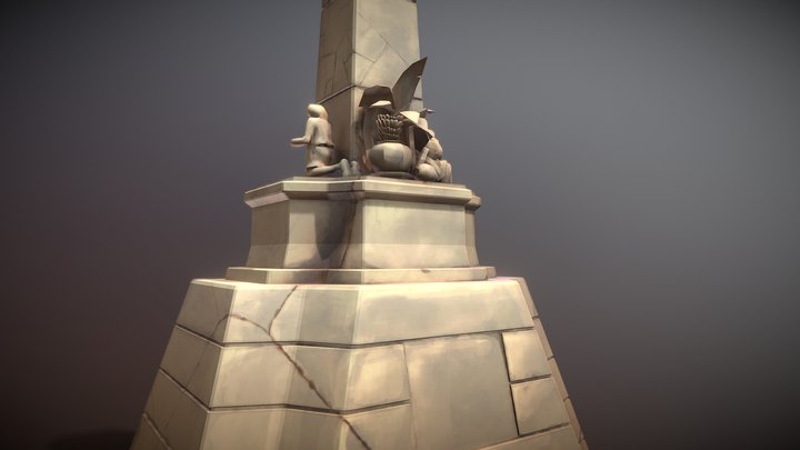 Broken Luneta Monument 3D Model