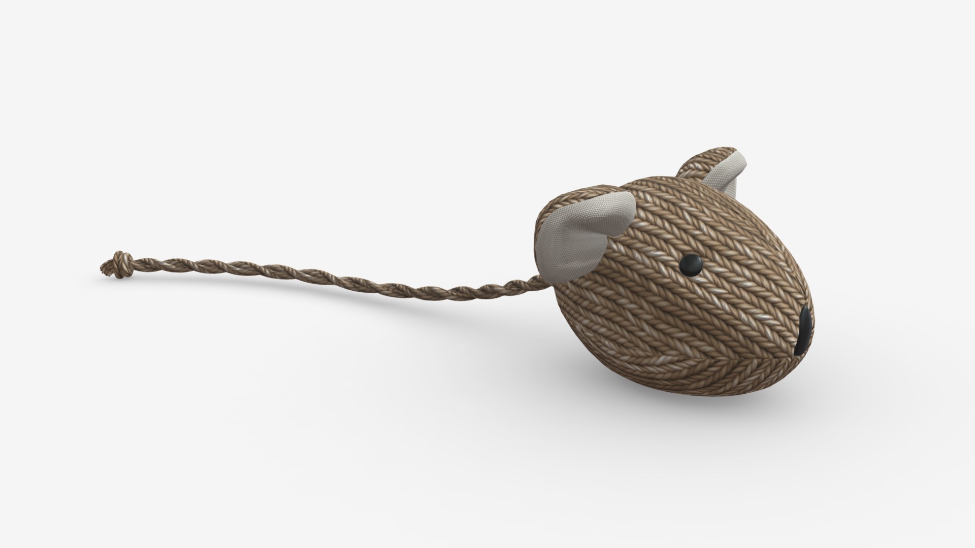 3D model cat mouse toy - This is a 3D model of the cat mouse toy. The 3D model is about a small gray snake.