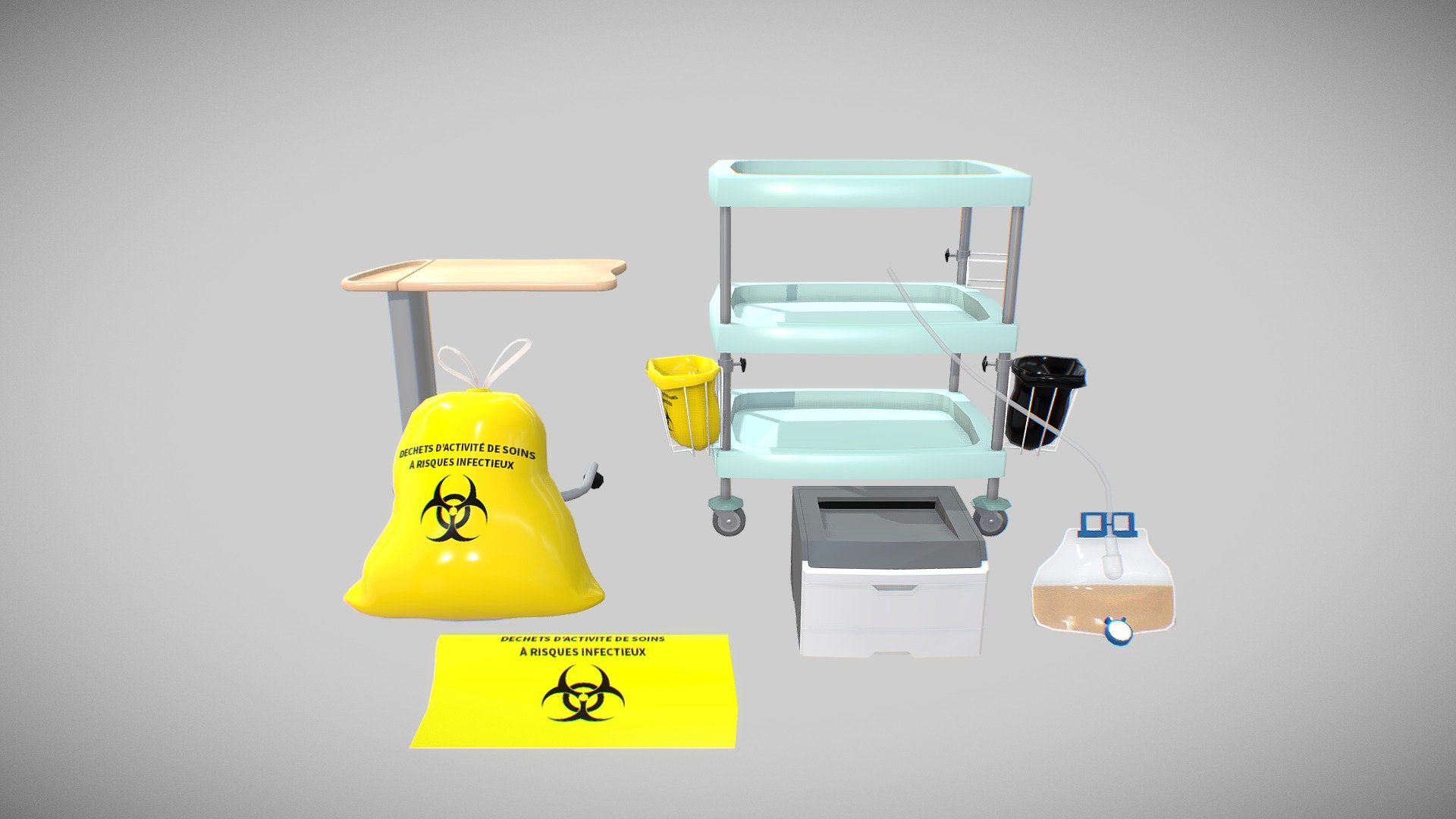 Various objects for a medical Serious Game - 3D model by Yann Pérès ...