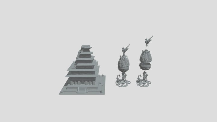 익산 미륵사지 석탑, 백제 금동대향로 3D Model