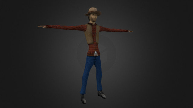 Old Cowboy model 3D Model