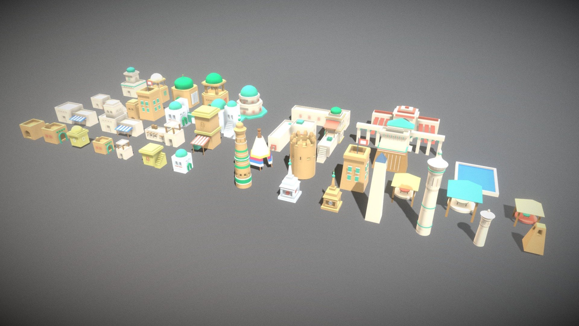 Low Poly Building Package - Buy Royalty Free 3D model by 3D modeler ...