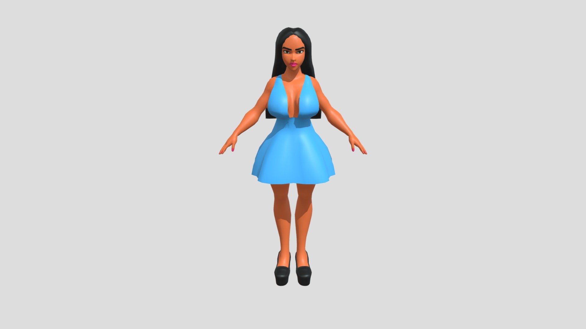 Kim Kardashian Cartoon - 3D model by cizeresra [015ef4e] - Sketchfab