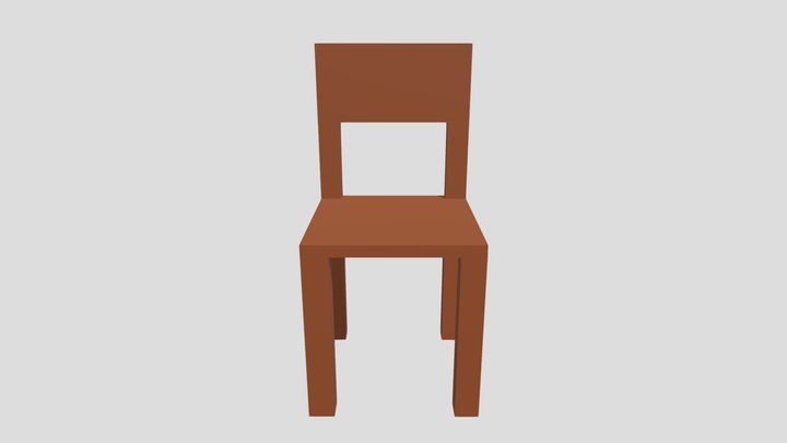 School Chair 3D Model