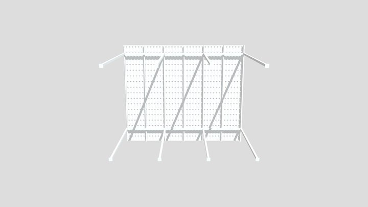 Козырёк3 с металоч 3D Model