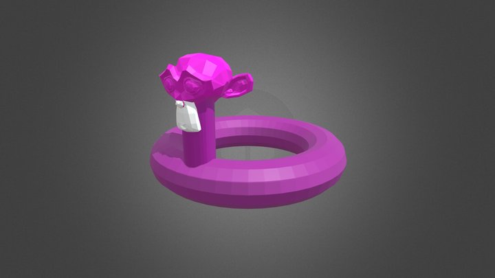 Among Us Hat : Flamingo Hat 3D Model