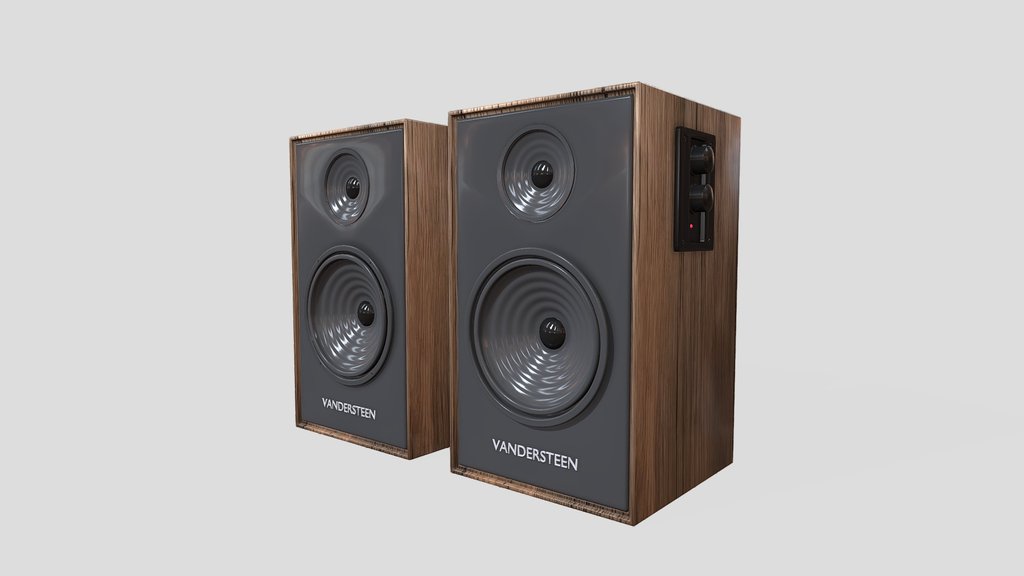Vintage Wooden Speaker – Realistic 3D Model
