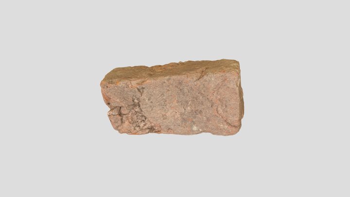 Brick with Fingerprint (higher resolution) 3D Model