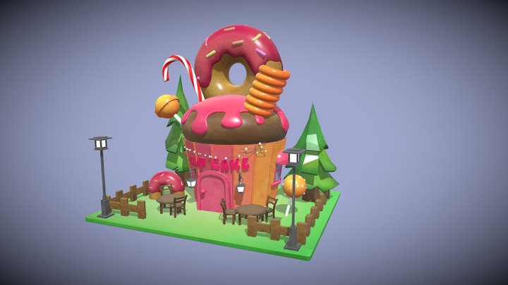 Cup Cake Shop 3D Model