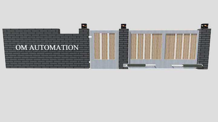 Automatic Swing Gate By Om Automation Jamnagar 3D Model