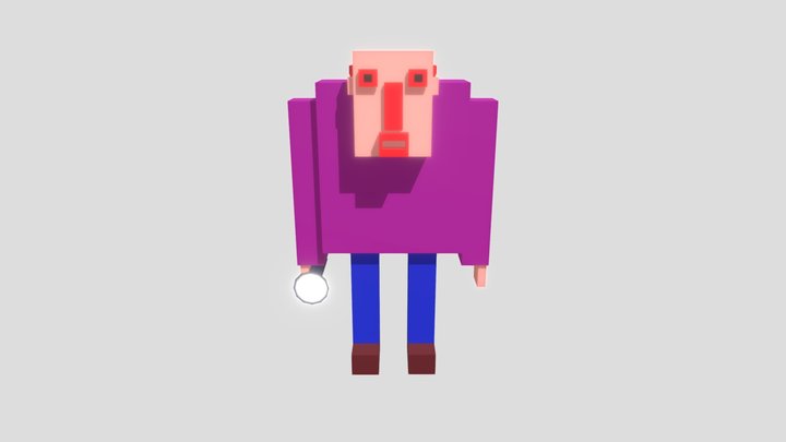 Low Poly Man 3D Model