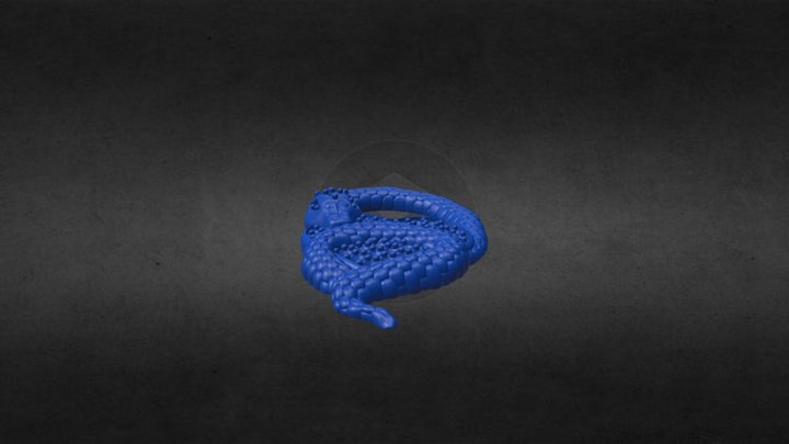 Pendant Snake With Heart 3D Model