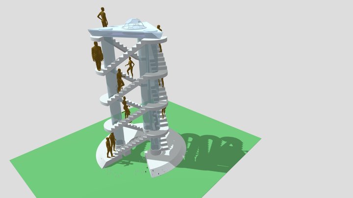 Spiral Tower 3D Model