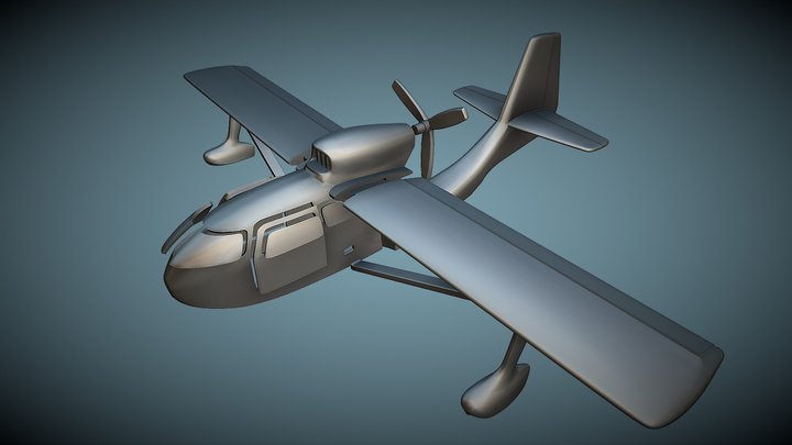 Republic RC-3 Seabee - 3D Printable Model 3D Model