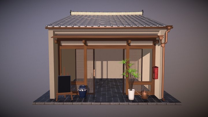 Japanese Storefront (unfinished) 3D Model
