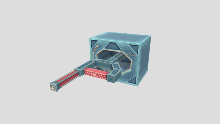 sci fi manual override door crank 3D Model
