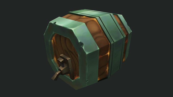 Warcraft barrel 3D Model