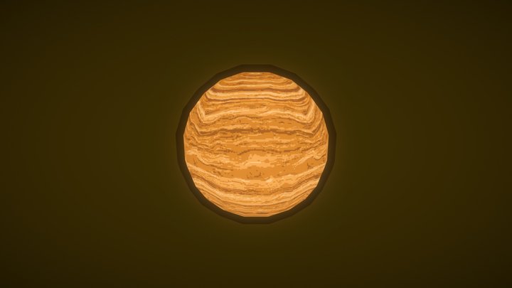 Pixel Planet Kepler-16 b 3D Model