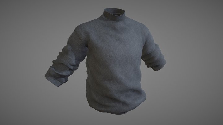 Rolled up Turtleneck 3D Model