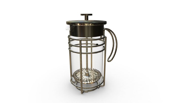 French Press Product Model 3D Model