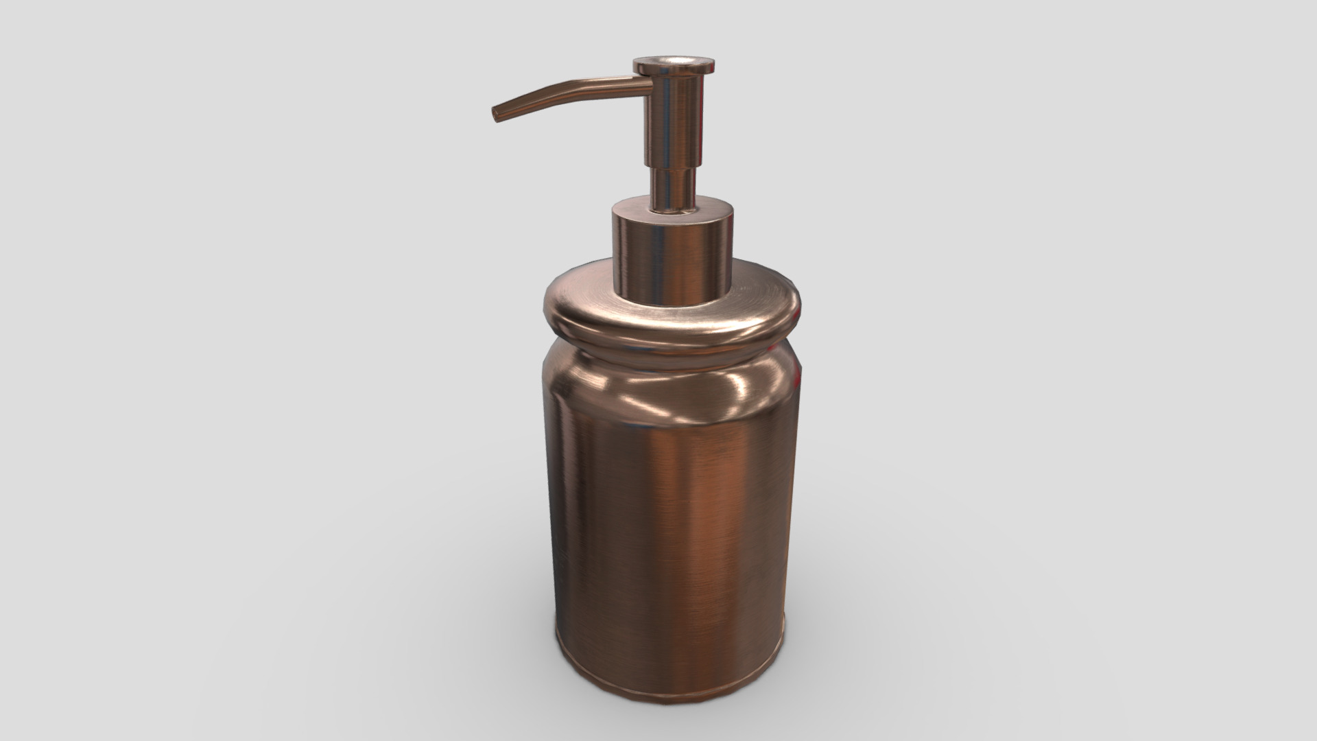 3D model Soap Dispenser 4 - This is a 3D model of the Soap Dispenser 4. The 3D model is about a metal cylinder with a handle.