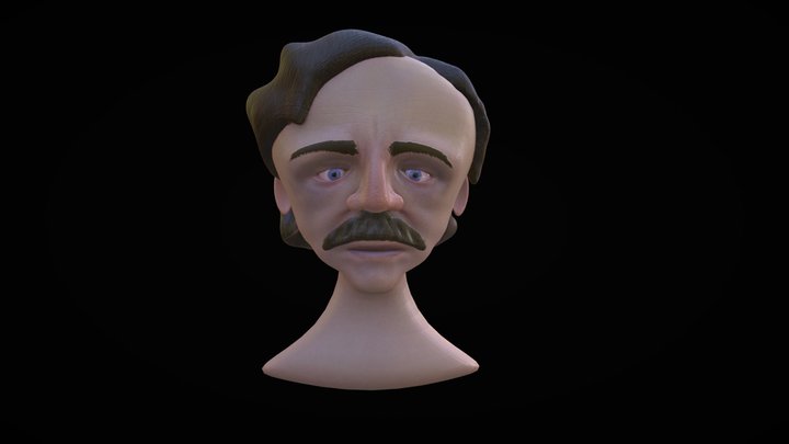 Edgar Allen Poe Bust 3D Model