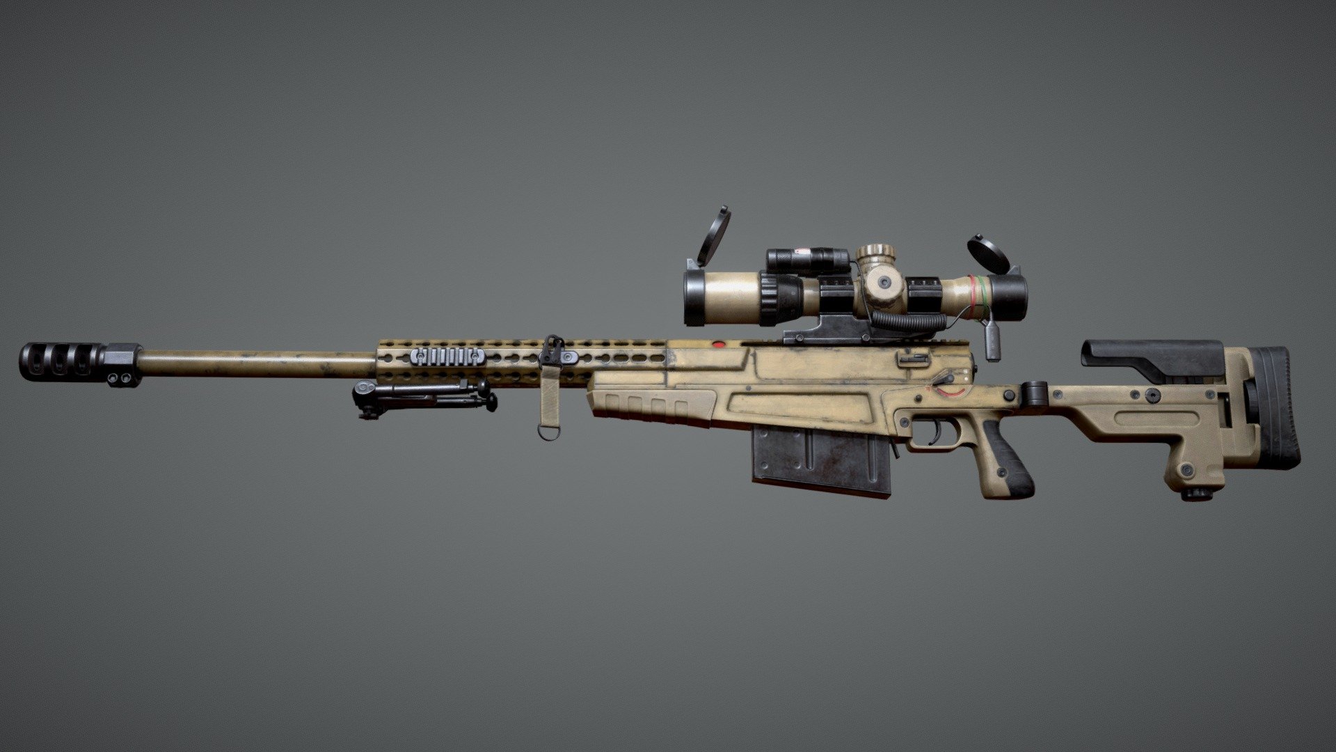 AX-50 Sniper Rifle AAA FPS Game Ready Asset - Buy Royalty Free 3D model ...