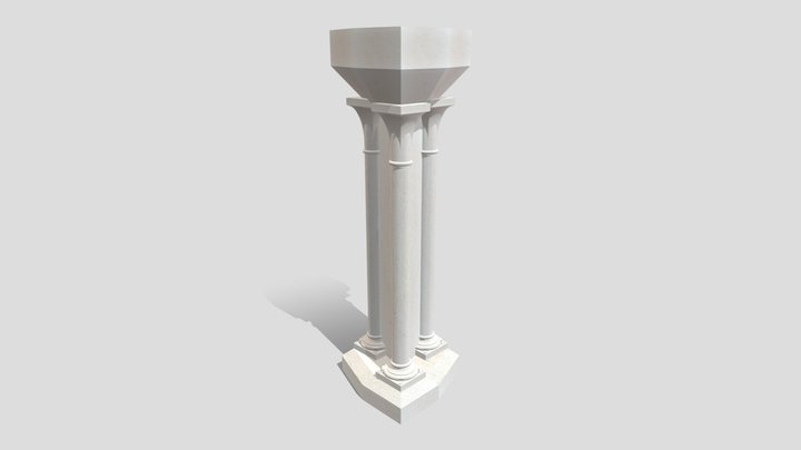 Bénitier - Abbaye de St Wandrille 3D Model