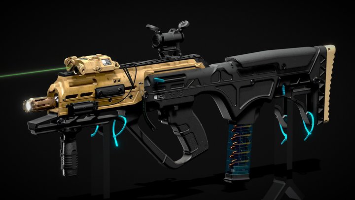 R-18 (Bullpup) 3D Model