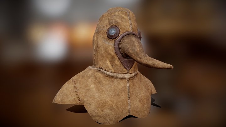 Mask of a plague doctor - 17th century 3D Model