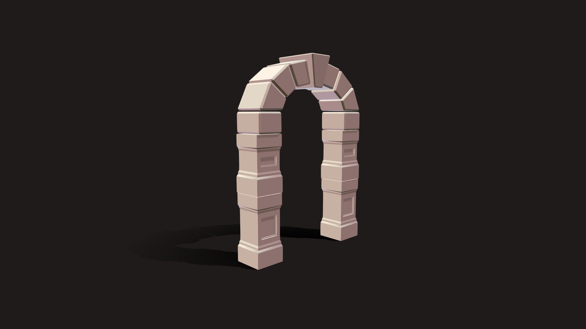 LOW POLY GRAVE GATE ENTRANCE