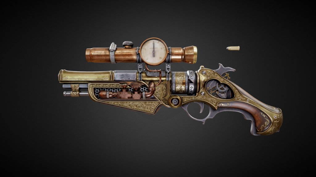 dl - weapons - guns - steampunk - A 3D model collection by Antoine ...