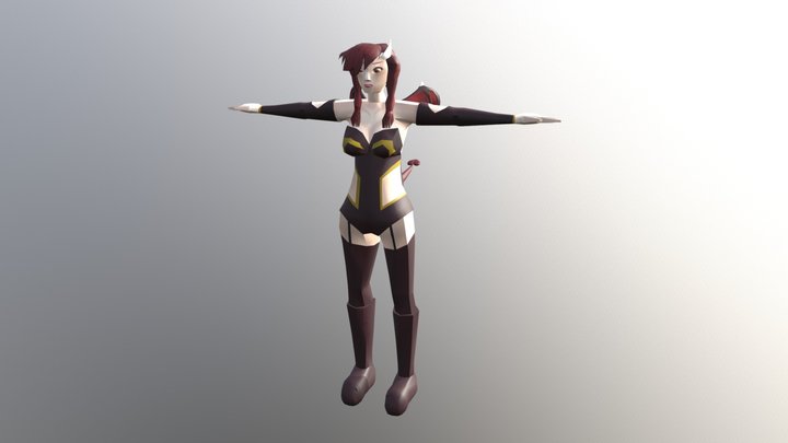 Succubus Girl (low poly) 3D Model