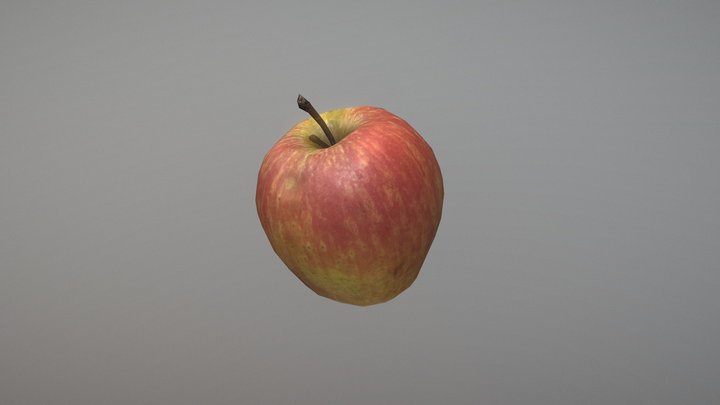 Low Poly Apple Game Ready 3D Model