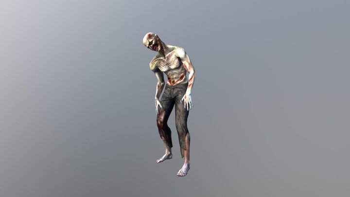 Low poly Zombie model 3D Model