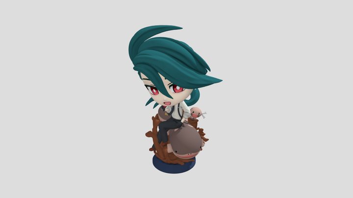 Pokemon Rika Chibi 3D Model