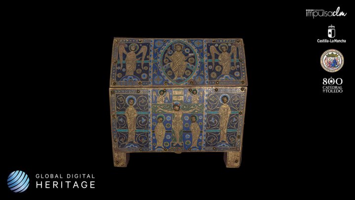 Arqueta de Limoges con figuración de Crucifixión